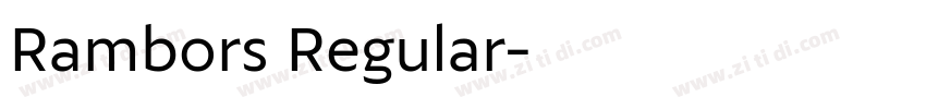 Rambors Regular字体转换